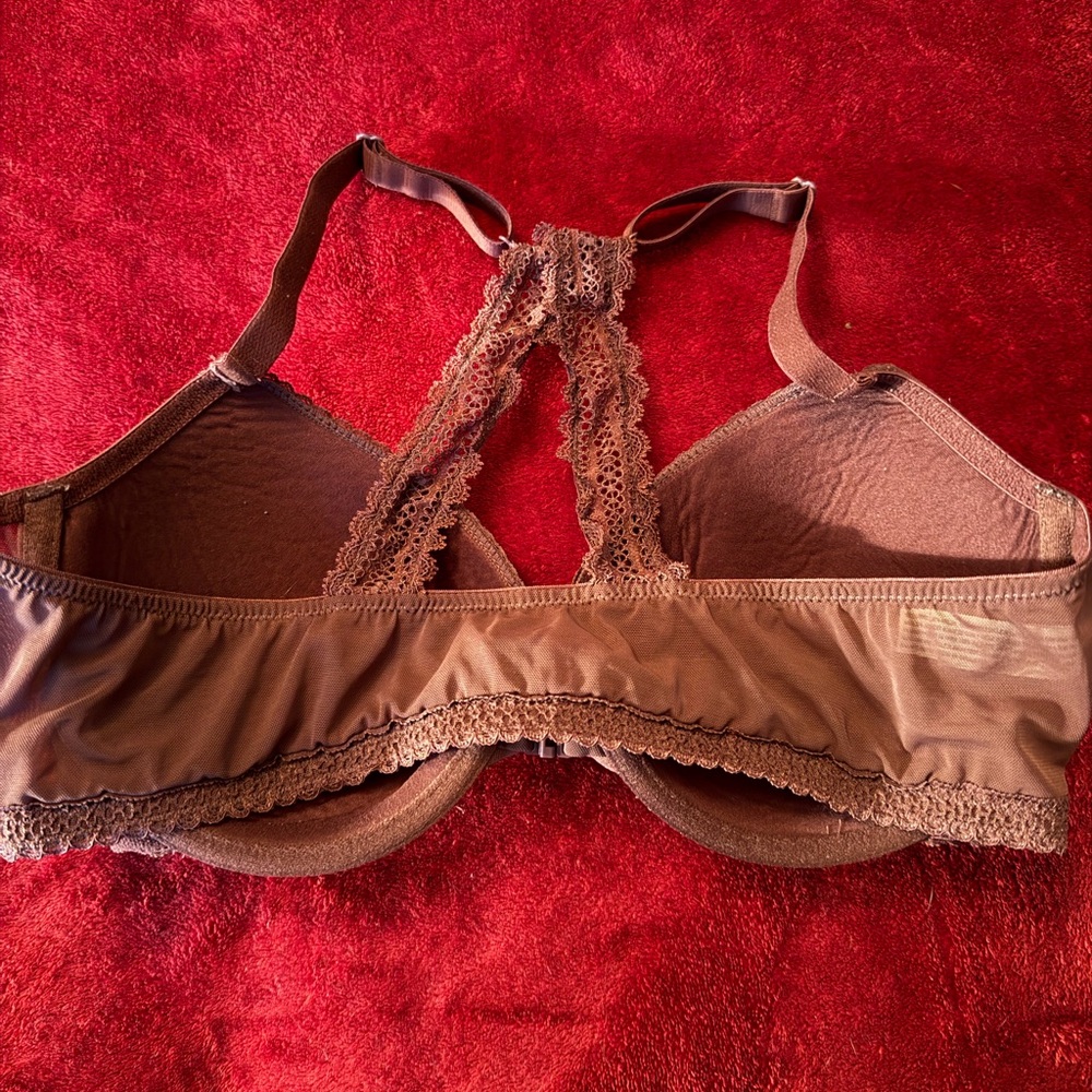 Burgundy Lace Racerback Bra - Picture 2 of 2